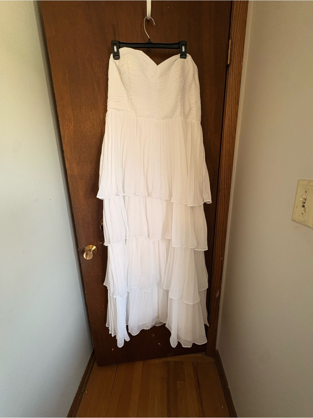 AW Bridal tiered strapless dress